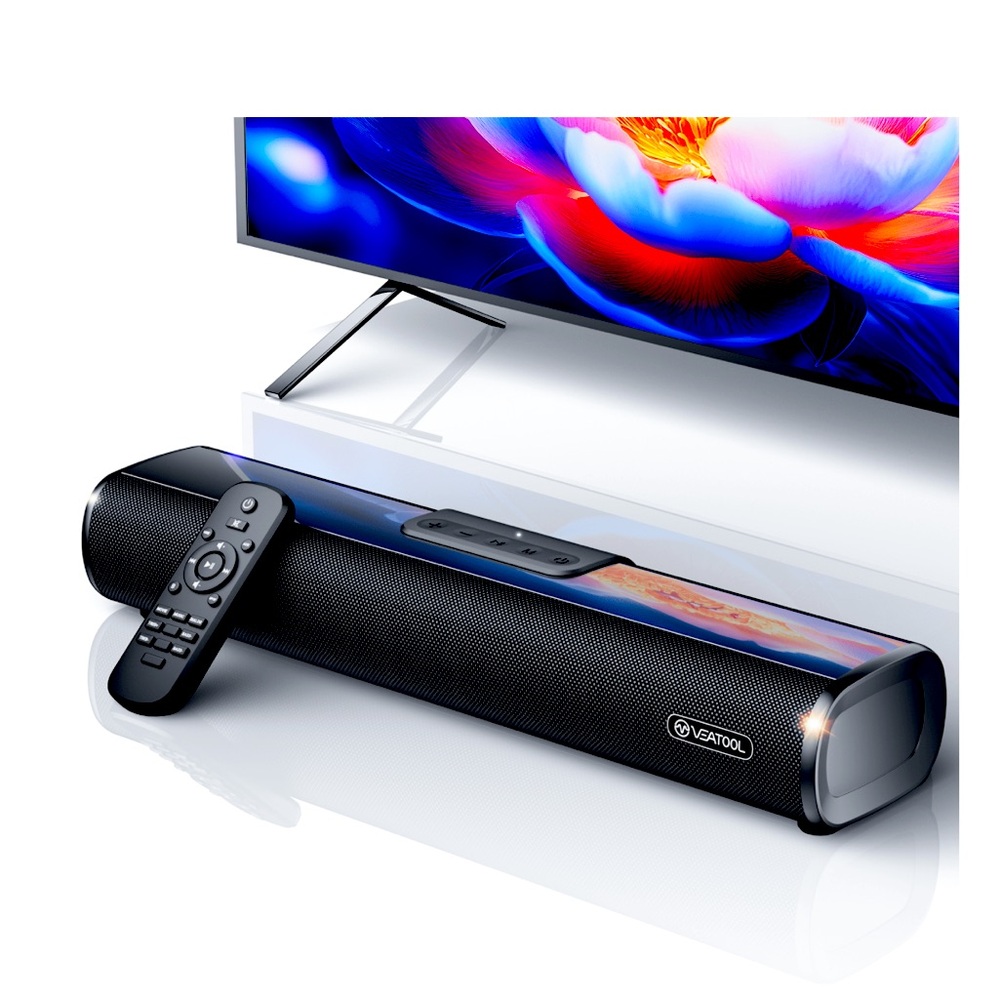 Black Soundbar with Remote